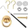 XIHIRCD Kit Sistema Discesa Scala, Pratico Kit Sistema Discesa Scala Soffitta con Tirante Retrattile Fino a 164cm con Gancio M4 Vite Dado Kit Sistema Discesa Scala Soffitta Accessori Scala Soffitta