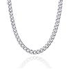 ALANETA Set/Collana a catena cubana massiccia da 60 cm per uomo, catena in acciaio inossidabile placcata in oro 18 k. Fatto a mano. Regalo. Gioielli da uomo (Oro/Argento/Nero 7mm) (ACCIAIO)
