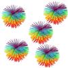 Rakiuty Arcobaleno Pompon Rimbalzante Stress Palle,Palla Sensoriale Arcobaleno,Gommoso Palline Morbide,Palle Sensoriali Bambini,Scimmia Sfere Palline,per Bambini e Adulti,5 Pezzi