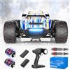 EVARY 1:16 Macchina Telecomandata Professionale,auto RC,60+ km/h,4WD luci, 2 batterie, 35minuti gioco, per bambini e adulti Giocattoli RC Monster Truck, Veicolo RC per Hobby Fuoristrada
