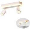 LVWIT Faretti Orientabili da Soffitto 2 Luce Moderna, Faretti da Parete Interno GU10 Bianco-Rettangoli, Faretti LED Soffitto per Barra Cameretta Cucina, Acrilico e Alluminio (Senza Lampadina)