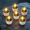 SoulBay Solari per Esterni, 6 pezzi Impermeabili Candele Finte LED Solari Ricaricabili Fiamma Decorative Tea Light per Esterni Balcone Giardino Lanterna Stanza Natale Decorazioni Casa