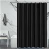 LUKDUNG 240x200 Tenda da Bagno in Poliestere, Tenda da Doccia Anti-muffa per Bagno, Tenda per Vasca da Bagno e Doccia in Tessuto Impermeabile e Lavabile, Tenda da Doccia con 16 Ganci Nero