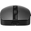 HP 710 Mouse Silenzioso Ricaricabile, Autonomia fino a 90 Giorni, Batterie USB-C Ricaricabili, Connessione 2,4 GHz e Bluetooth 5.3, 6 Pulsanti, Design Compatto, Scorrimento Iperveloce, Nero