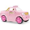 Lori - Roulez et brillez ! Rosa - Camioncino per Mini Bambole - Auto Rosa per Bambole da 6 Pollici - Gancio di Traino e Porte apribili - 3 Anni +