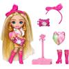 Barbie - Extra Minis Fly, mini bambola alta 14 cm con look Safari, abito rosa con stampa animalier e accessori a tema inclusi, giocattolo per bambini, 3+ anni, HPT56