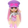 Barbie - Extra Mini Minis Fly, Mini Bambola Viaggiatrice con Look a Tema Deserto, Abito Metalizzato e Accessori da Festival, Giocattolo per Bambini, 3+ anni, HPN07