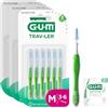 GUM TRAV-LER Scovolini interdentali | manico flessibile | pulizia profonda tra i denti e rimozione della placca | 1.1 mm, ISO 3 | Taglia M | Confezione 3x6 (+ 1 campione omaggio)