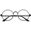 TININNA Retro Stile College Rotondi Occhiali Metallo Unisex Cornice Rotonda Occhiali con 702 Specchio Normale/Specchio Decorativo Nero