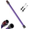 Vonsera Tubo Telescopico per Dyson, Stelo Rigido Estensibile Compatibile per Dyson V7 V8 V10 V11 V15 Aspirapolvere, Tubo Prolunga Lunghezza 73 CM con Due Piccole Spazzole 2in1 (Viola)