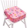 TOTIDYH Rialzo Sedia Bambini Da Tavolo Riduttore Portatile Alzasedia Per Bambini Alzatina Sedia Cuscino con 2 Cinture Di Sicurezza(Sirena Rosa)