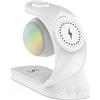 Tixqeaif 5 In 1 Altoparlante Bluetooth Caricabatterie Wireless Magnetico 15 W Ricarica Rapida per Orologio Auricolare per Cellulare Universale