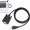 Generic Cavo USB RS232 - Cavo seriale USB, cavo convertitore DB 9 232 | Cavo adattatore convertitore seriale USB con chipset Rich PL-2303