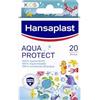 Hansaplast Cerotti Aqua Protect Kids, Cerotti bambini dal design colorato 100% resistenti all'acqua, Cerotti impermeabili per bagnetto, mare e piscina, 1 confezione da 20 pezzi in 2 formati