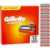 Gillette Fusion5 12 Lamette di Ricambio per Rasoio, Con Striscia lubrificante per una Scorrevolezza Fluida e 5 Lame per una Rasatura Profonda e Duratura, Lamette Rasoio Barba Gillette