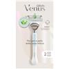 VENUS Gillette Venus, Rasoio per Peli e Pelle Della Zona Intima + 2 Confezione di Lamette di Ricambio, Rasoio Parti Intime Donna, Lamette Donna Gillette Venus Ricariche
