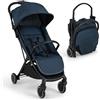 COSTWAY Passeggino Leggero per Bambini, Passeggino da Viaggio con Schienale Regolabile, Passeggino Portatile per Bambini con Schienale Reclinabile e Cappotta Regolabile, per Bambini 0-3 Anni (Blu)
