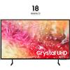 Samsung TV Crystal UHD 4K 55" UE55DU7170UXZT Smart TV Wi-Fi Black 2024, Processore Crystal 4K, 4K Upscaling, Slim Look Design, OTS Lite