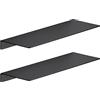 JOOM Mensole da Muro in Alluminio Nero 30 cm, Set da 2 Antiruggine