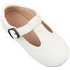 TRIWORIAE-Scarpe Mary Jane Eleganti per Ragazze Ballerine Basse per Matrimonio, Festa, attività, Scuola Bianco 22