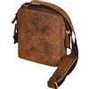 STILORD 'Lorand' Borsello a Mano Uomo Pelle Piccola Borsa a Tracolla Vintage Borsa Pochette Maschile Borsello Messenger Bag per in Cuoio Genuino, Colore:calais - marrone
