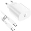 Tepow Caricatore USB C 25W Caricabatterie per Samsung Galaxy S25 Ultra/S24+/S23 /S22/S21/S20/A55/A15, Presa USB C Caricabatterie Samsung Caricatore Veloce Alimentatore Spina Fast Charger Type C con 3M Cavo