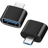 BORLTER CLAMP Micro USB a USB OTG Adattatore 2 Pack, Micro USB adattatore per smartphone Android, chiavetta di memoria USB, dischi rigidi portatili e altro ancora