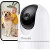 Cinnado Telecamera WiFi Interno - 2K(3MP) Videocamera Sorveglianza Interno Wi-Fi per Baby con Pan/Tilt, Rilevamento del movimento e sirena, Audio Bidirezionale, Compatibile con Alexa, D1