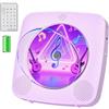 Kegaudio Lettore CD Portatile hifi: Kegaudio Lettore CD Bluetooth con Altoparlante Lettore musica da tavolo a parete con supporto Riproduzione USB/AUX Presa per cuffie Viola