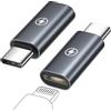 HOSOW Adattatore da Lightning a USB C 2Pezzi, Adattatore Lightning Femmina a USBC Maschio 60W Carica Rapida per iPhone 16 15 Pro/Pro Max/Plus, Samsung S25/S24/S23, iPad Pro/Air, Macbook, non per Audio/OTG