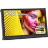 Lrtzcbi Monitor portatile 13.3 pollici, mini monitor portatile schermo mobile esterno HD con HDMI VGA per computer/laptop