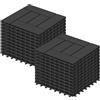 Laneetal Set di 22 Pavimento per Esterno, Pavimento WPC Incastro, Pavimentazione Esterna 30x30cm, Piastrelle per Decking a Incastro per Giardino, Patio, Terrazza, Balcone, Caffè