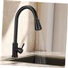 Veemoon 1set Rubinetto Da Cucina Estraibile Acciaio Inossidabile Con Doccetta Nera Miscelatore Rotante E Design Doppio Controllo Per Acqua Calda E Fredda Rubinetto Moderno Per Lavello Cucina
