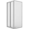Idralite Box Doccia Angolare 80x100CM H185 Cristallo Trasparente Fisso+Saloon 2 Ante Battente 100 mod. Clint