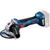 Bosch Professional 18V System Smerigliatrice Ang. a Batteria Gws 18V-7 (Ø Disco 115 Mm, Cuffia di Prot.,Impug. Suppl.,Flangia di Mont.,Dado di Serr. senza Batt. e Caricabatt)