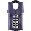 Squire Lucchetto Pesante Squire (CP50CS) - Grillo chiuso più duro - Lucchetto a combinazione a 4 ruote - Acciaio legato per resistenza alla corrosione - Blocco resistente alle intemperie per casa, scuola e garage (blu, 50 mm)