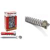 Fischer 537646 Tassello con Vite Duopower, Grigio/Rosso, 6 x 40 mm & D-SDX Punta trapano 6 mm Cilindrica a Quattro Taglienti, per Muro Calcestruzzo e Pietra