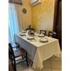 Generico Set Tovaglia e Tovaglioli in Policotone, Tovaglia con Tovaglioli da 12 (180x270cm) 12 Posti Rettangolare Elegante con Orlo a Giorno, Perfetta per Pranzi e Cene con Stile (Avorio, 12 Posti)