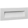 LEDKIA LIGHTING Segnapasso per Esterni LED 6W Incasso Parete Rettangolare Bianco Groult 4000K Bianco Naturale