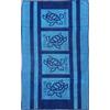 HOME ZEN HOUSEHOLD LINEN Telo Mare in Spugna, 80% Cotone 20% Poliestere, Disegni Marini Colorati, Assorbente, 90x160 cm ART JAIPUR (DISEGNO TARTARUGA)