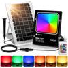Aigostar - 100W Faro LED Esterno RGB con Telecomando, 8000mAh Batteria di Grande Capacità e Pannello Solare. Faretti Solari Esterno per Interni, Giardini, Cortili, Portici, Impermeabile IP66