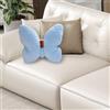 Generic Cuscino creativo a forma di farfalla, cuscino imbottito in peluche, 40 x 40 cm, morbido cuscino imbottito a forma di farfalla, cuscino decorativo in peluche per soggiorno (blu)