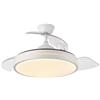 ABRILA TODOLAMPARA Ventilatore da soffitto con luce LED motore DC SCORPION Bianco Pale Retrattili 107 D