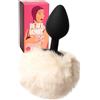 MySecretCase Plug Anale - Dilatatori anale Donna e Uomo, Anal Plug Coda di Coniglio Pelosa, Bunnytail Butt Plug Donna e Uomini Indossabile, Tail Buttplug Sextoys per Coppie in Silicone (Coniglio)