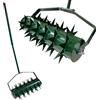 HENYEER Aeratore per Prato, aeratore per Prato a Rullo, Rullo per Prato Manuale con Manico, Chiodi da 5 cm e paraspruzzi, scarificatore Manuale a Rotazione per Cortili e Prati in Giardino
