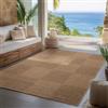 Carpettex Teppich Carpettex Tappeto da Esterno ed Interno Impermeabile 160 x 230 cm Beige - Tappeto Resistente alle Intemperie e con effeto juta natureale - per Balcone, Terrazza, Campeggio, Giardino, Cucina