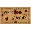 Tex family Tappeto Ingresso Esterno in Cocco - Zerbino Antiscivolo Welcome con Coccinelle - 40x70 cm