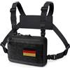 WYNEX Borsa tattica per il petto di design tagliato al laser, sacchetto del petto Molle Utility Recon Kit Bag Tactical Combat Chest Pack