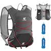 SKYSPER Zaino Idratazione 12L, Gilet Zaino Trail Running con 2 Borraccie Morbide 500ml Zaino da Corsa per Maratona Jogging Escursione Uomo Donna