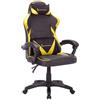 San Marco Sedia da gaming poltrona ufficio gialla e nera, ergonomica con supporto lombare e cervicale per lughi utilizzi